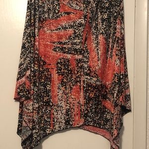 Avenue Abstract handkerchief hem skirt